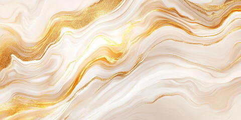Obraz premium Abstract background of golden marble texture with gold glitter lines for luxury design.