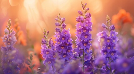 Obraz premium Stunning and Vibrant Lavender Field Blooming on a Serene Summer Day Showcasing the Tranquil Beauty of Lush Purple Flowers Amidst a Peaceful Countryside Landscape