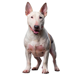 Bull Terrier on transparent background.