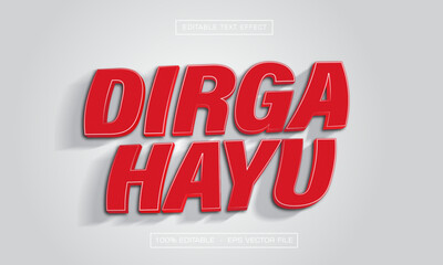 Dirgahayu Indonesia Text Effect