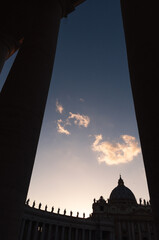 Silhouette of St Peter's baisilica