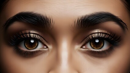 Naklejka premium Close-Up of Piercing Eyes with Determined Gaze