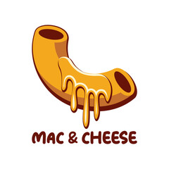 Mac and cheese logo design vector 