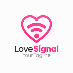 Love Signal Logo Design Template. Good for Business, Agency, Community and Organization