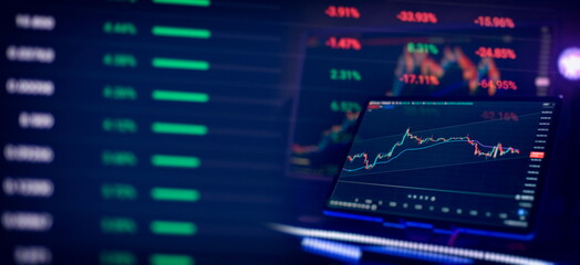 Economy trends background for business idea and all art work design. Abstract finance background.