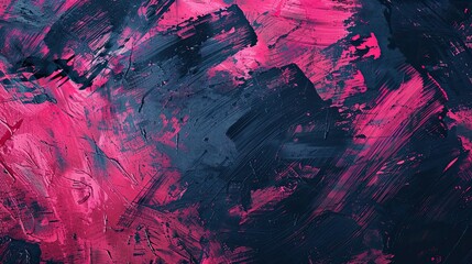 High-contrast wallpaper with vivid magenta and navy strokes on a dark charcoal backdrop