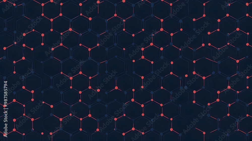 Poster graphene s atomic lattice hexagonal structure flat design