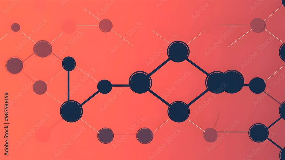 Poster graphene s hexagonal lattice structure flat design for science and technology