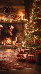 Fototapeta premium christmas tree with presents