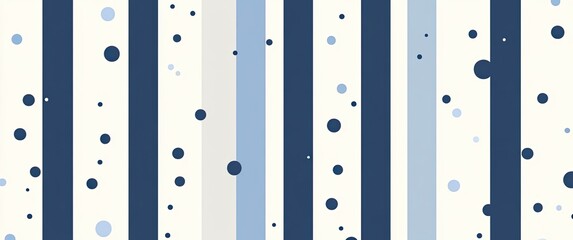 A pattern featuring vertical stripes and circles in varying shades of blue on a light background.
