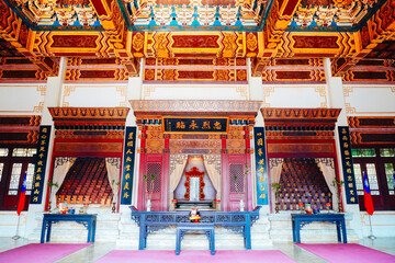 Kaohsiung, Taiwan, Republic of China, 01 25 2024:  Kaohsiung Martyrs' Shrine： Destination known for a shrine dedicated to revolutionary martyrs, with scenic city views. © Feng