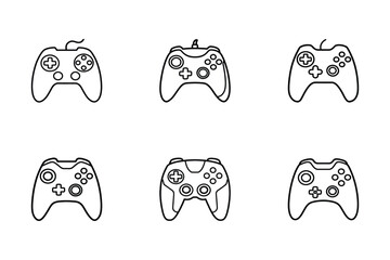 Gaming icon bundle set in creative silhouette style vector © Mgain