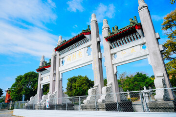Kaohsiung, Taiwan, Republic of China, 01 25 2024:  Kaohsiung Martyrs' Shrine： Destination known for a shrine dedicated to revolutionary martyrs, with scenic city views. © Feng