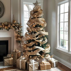 christmas tree with gifts