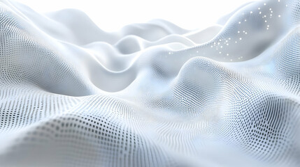 White 3D Abstract Background with Grid Pattern