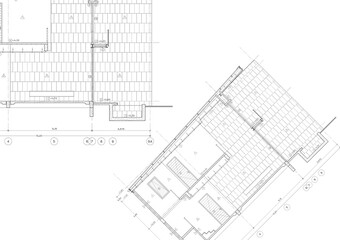 Floor plan designed building on the drawing.