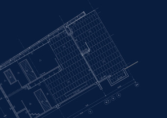Floor plan designed building on the drawing.