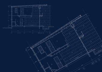 Floor plan designed building on the drawing.