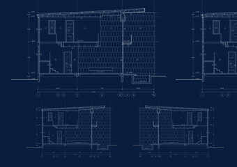 Floor plan designed building on the drawing.