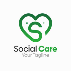 Social Care Logo Design Template. Good for Business, Agency, Community and Organization