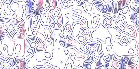 Abstract topography geography contour map and curve reliefs background.  Modern design with multi and White background with topographic wavy pattern design. map, pattern, texture, line, background,
