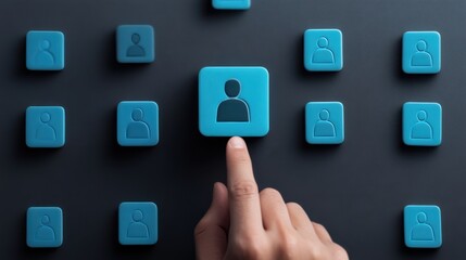 Choosing the Right Person   Blue Profile Icon Selection