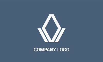 Abstract white flower logo for company