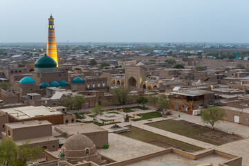 View of Itchan Kala, the walled inner town of the city of Khiva