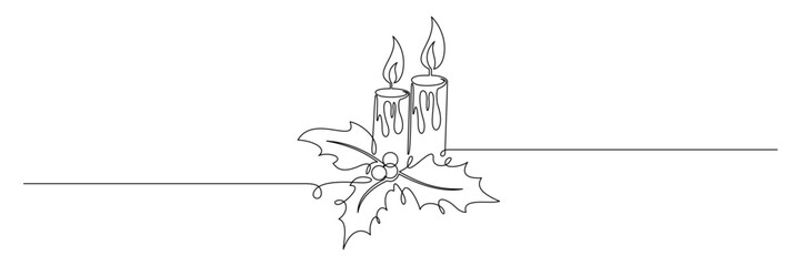 merry christmas decoration line art