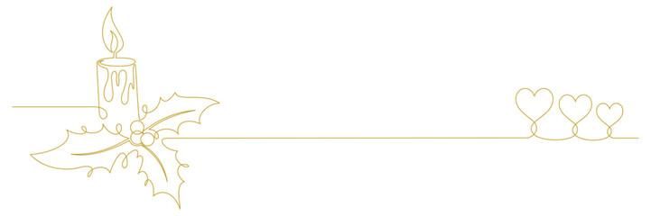 merry christmas decoration line art