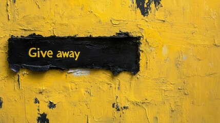 Urban texture art - inspirational message design for creative spaces.Concept giveaway