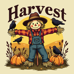 Halloween Theme Vector Illustration Tshirt Design