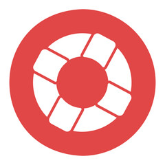 Life ring vector icon. Life preserver symbol