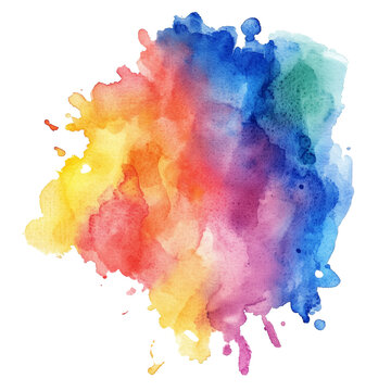 Intensywna plama farby akwarelowej z płynnie przechodzącymi tonami. Doskonała do stworzenia efektu głębi i tekstury w kompozycji.