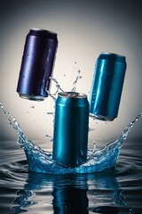 Aesthetic drink cans mockup products for promotion