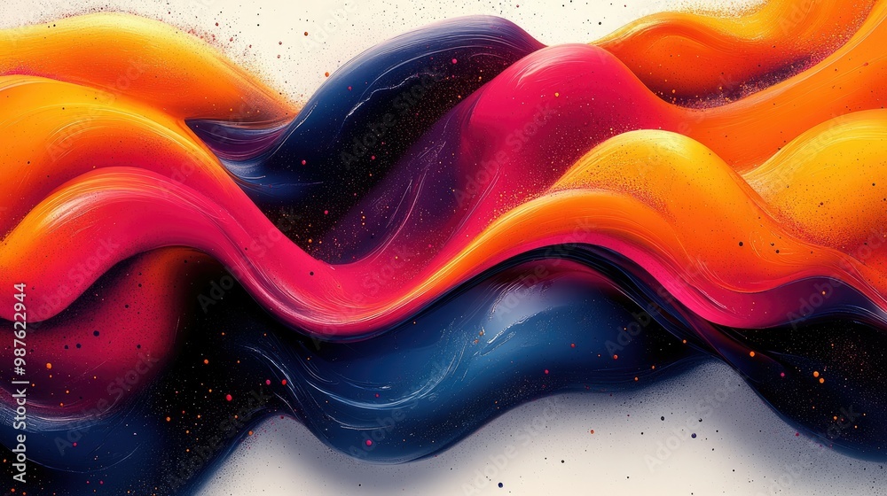 Fototapete bold typography poster design with vibrant colors and dynamic layout
