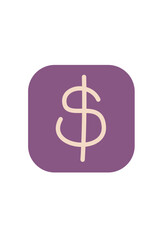 Currency symbol sign money bank shape illustration line drawing painting