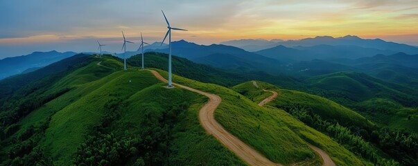 Artistic shot of renewable energy projects