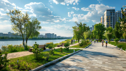 Serene Riverfront Park A Tranquil Escape in the City