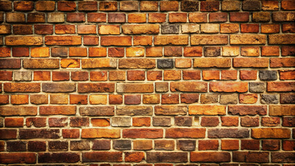 Obraz premium Old brick wall texture background featuring mix of warm tones and varying brick sizes, creating rustic and timeless feel. Perfect for design projects or as backdrop