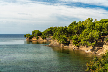 Beautiful mediterranean landscape at Punta Licosa, near Castellabate in the Cilento region....