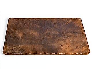 Refined Classic Leather Desk Pad with Warm Rustic Textures and Timeless Elegance