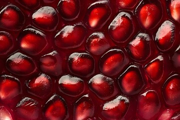 Macro Shot of Fresh Pomegranate Seeds with Rich Texture