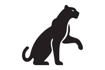 Majestic Panther Silhouette: Animal Vector Illustration