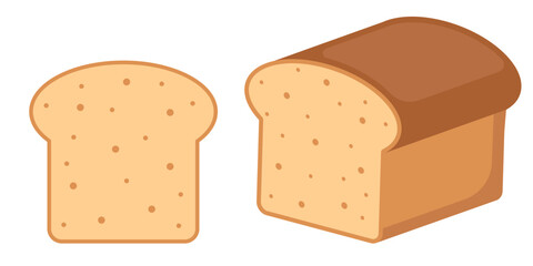 An engaging illustration showcasing various types of bread, including slices and a whole loaf