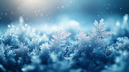 Snowflakes and frost