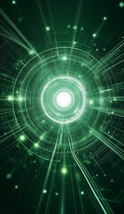 Green and white abstract technology background