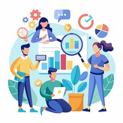 social network concept illustration