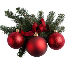 red christmas ball on a branch