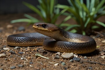 Obraz premium snake in the garden